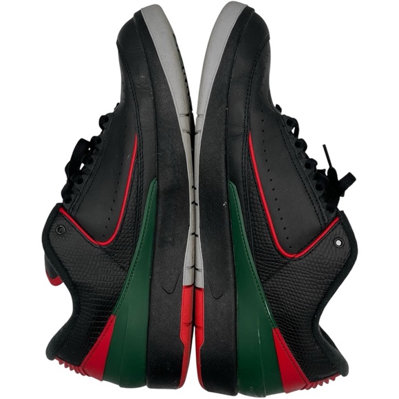 Jordan 2 Retro Low Top Black Sneakers in Christmas Green and Red Men’s 13 - Picture 6 of 11